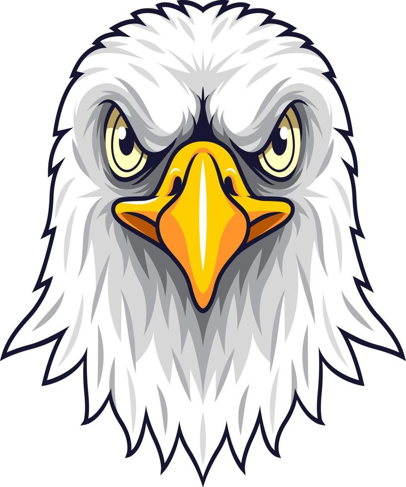 Cartoon Eagle head mascot vector