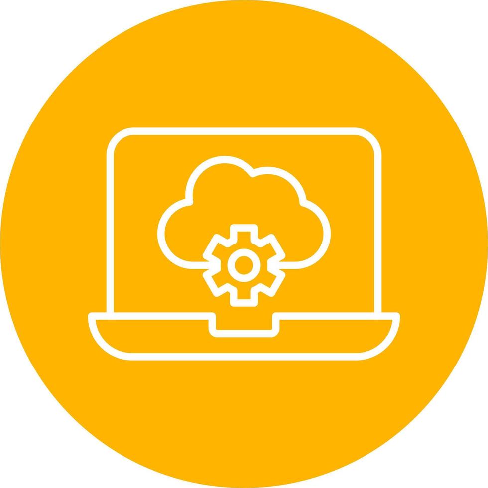 icono de vector de computación en la nube