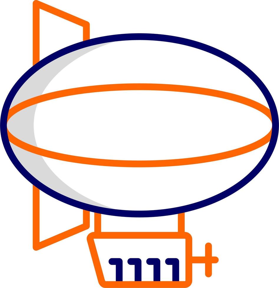 icono de vector de dirigible