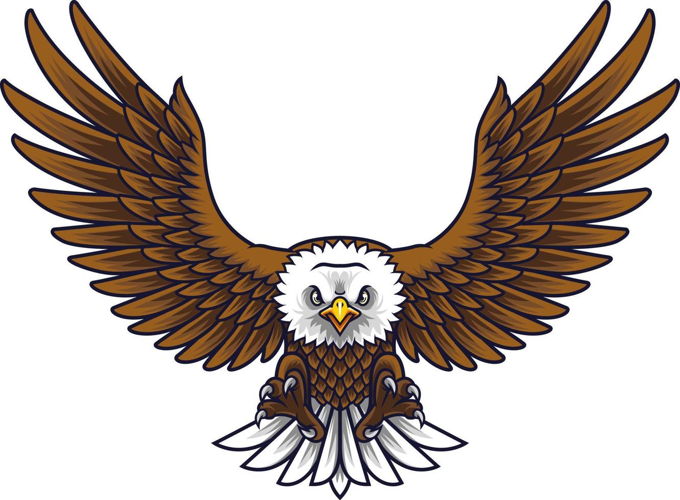 Cartoon eagle mascot vector