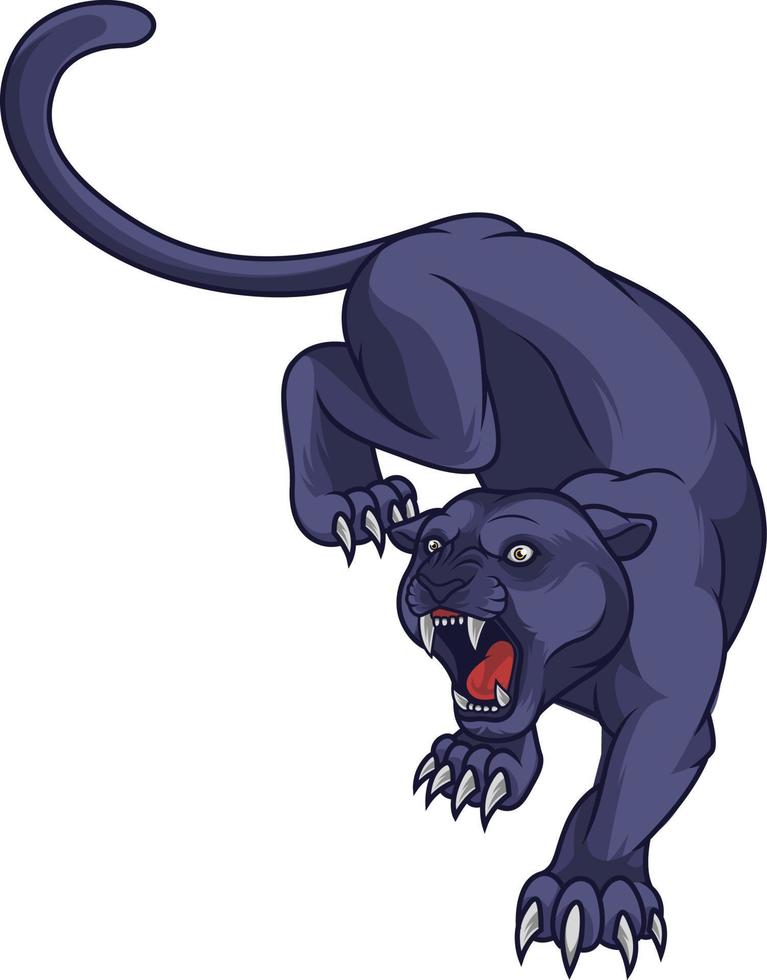 Black panther attacking vector