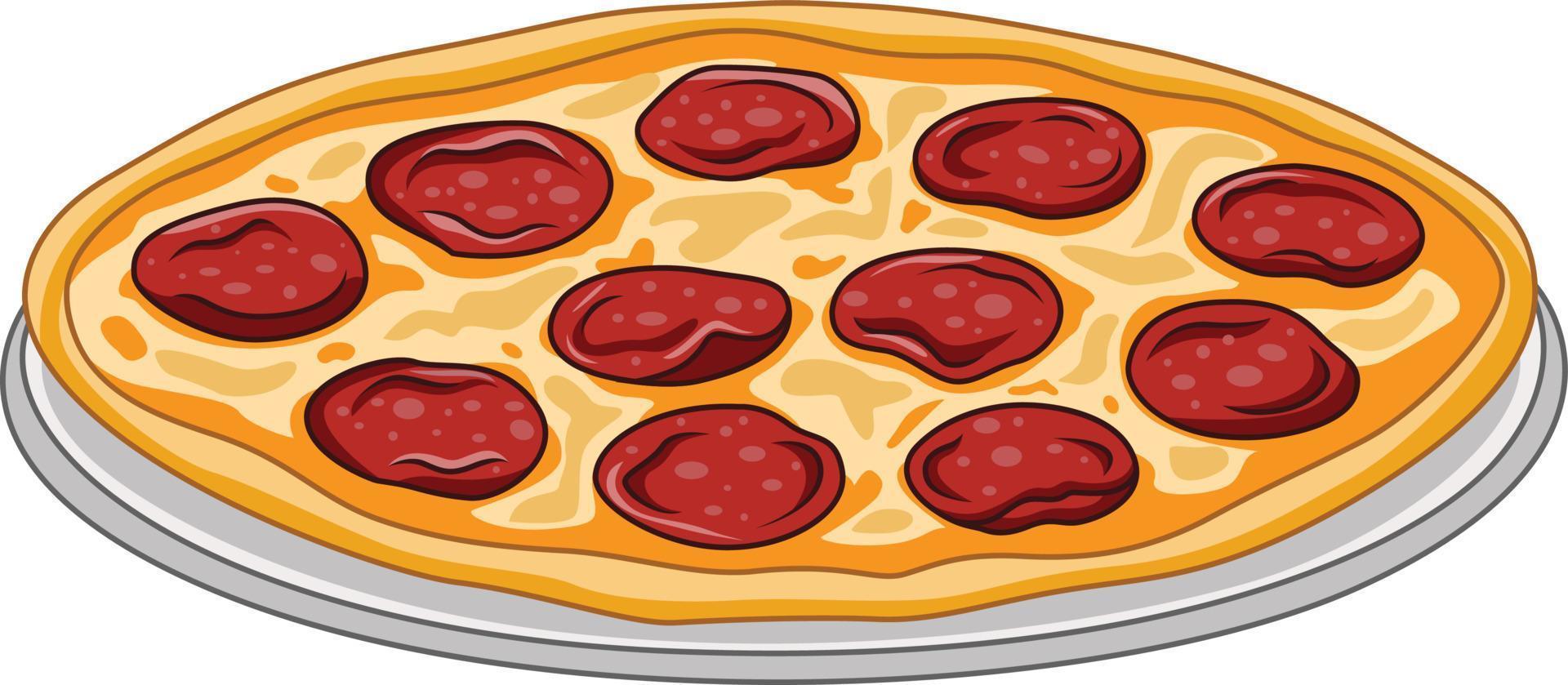 Italian pizza on white background vector