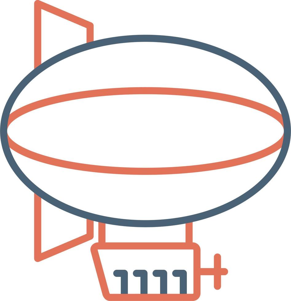 icono de vector de dirigible