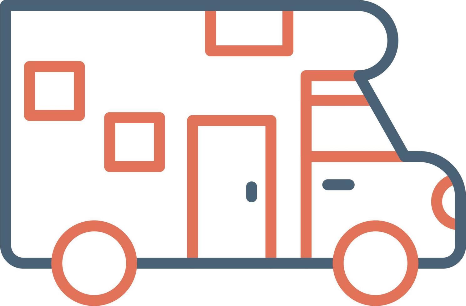 Camper Van Vector Icon