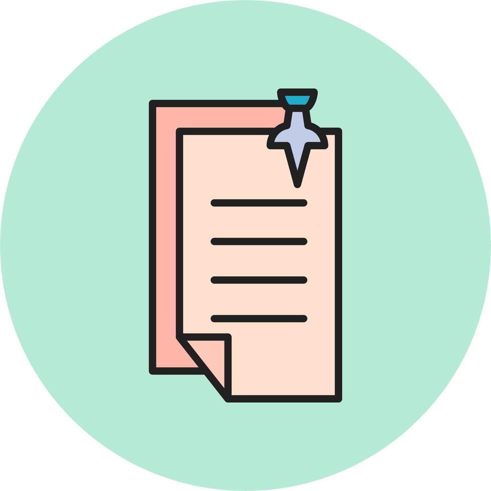 Pin Notes Vector Icon