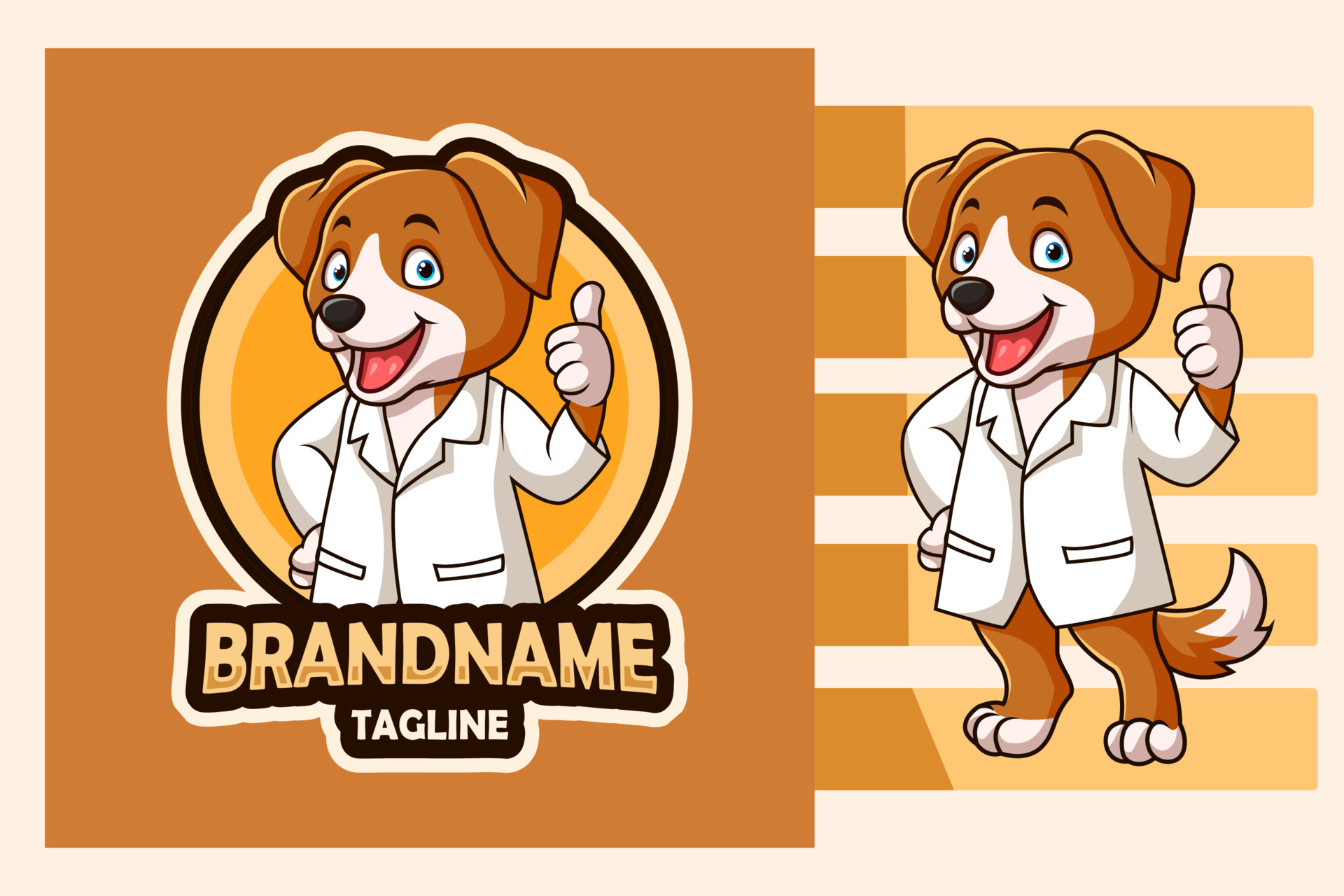 Cute brown dog design template 20004739 Vector Art at Vecteezy