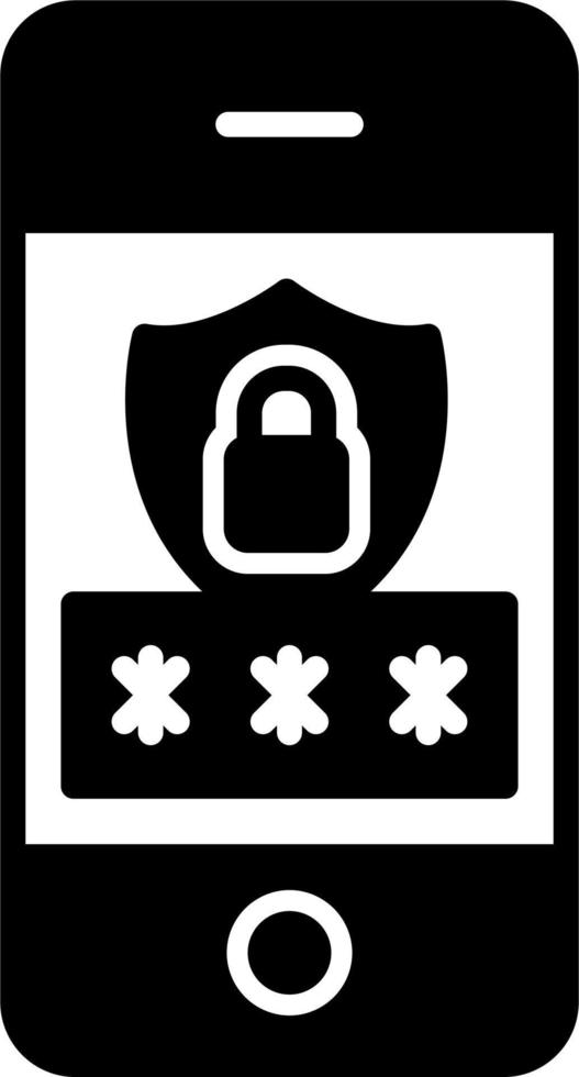 Mobile Security Vector Icon