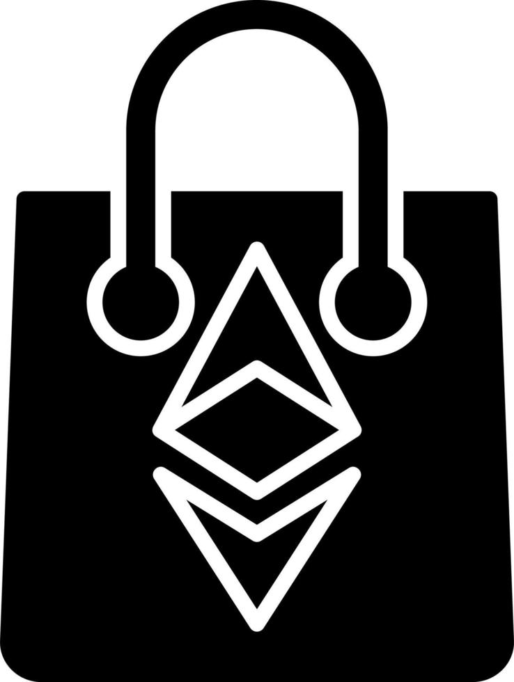 ethereum bolso vector icono