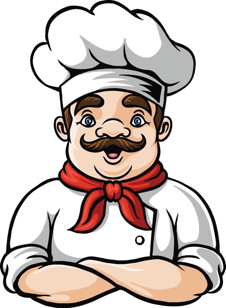 dibujos animados cocinero hombre mascota diseño vector
