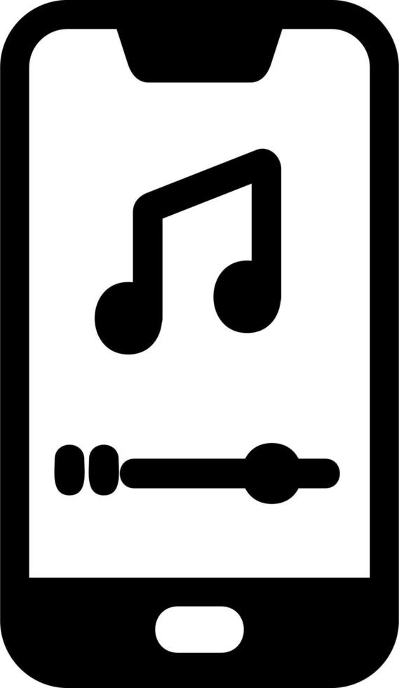 móvil música jugador vector icono