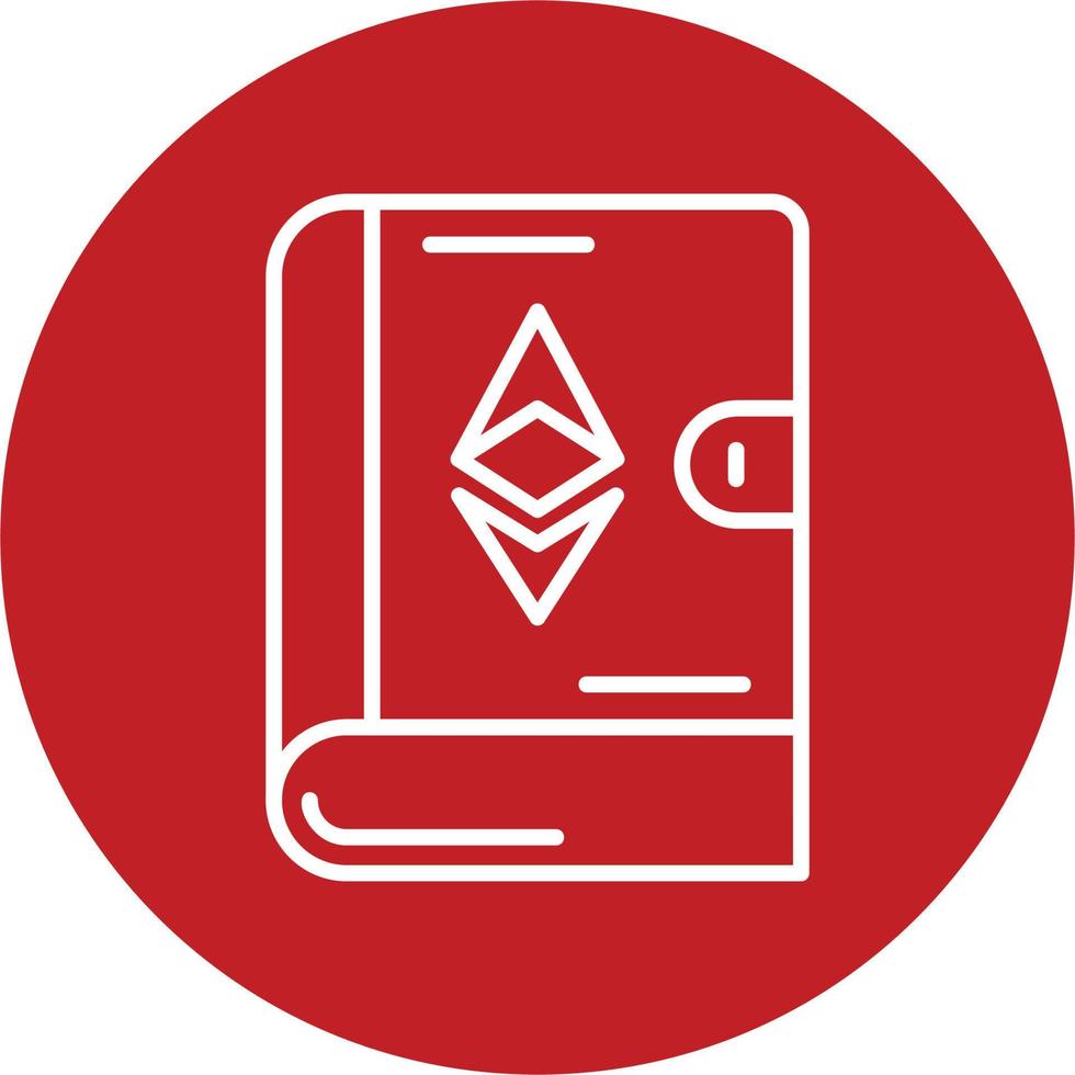 ethereum libro vector icono