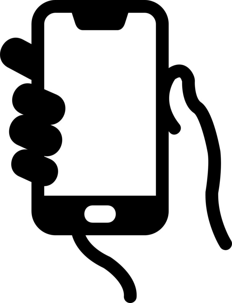 Hands holding mobile phone Vector Icon