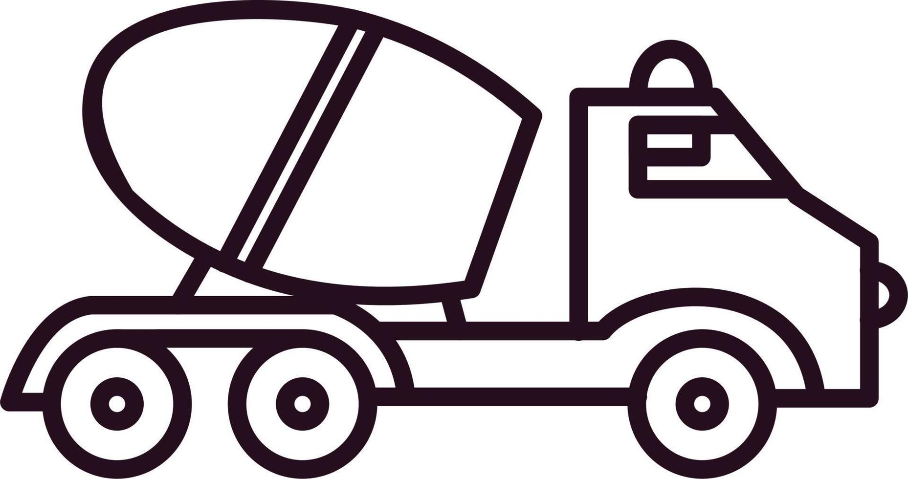 Cement Truck Vector Icon