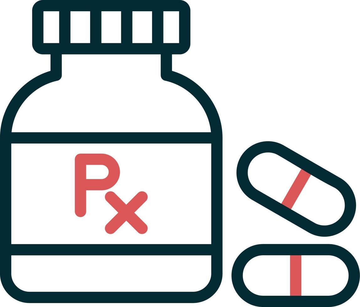 Pills Bottle Vector Icon