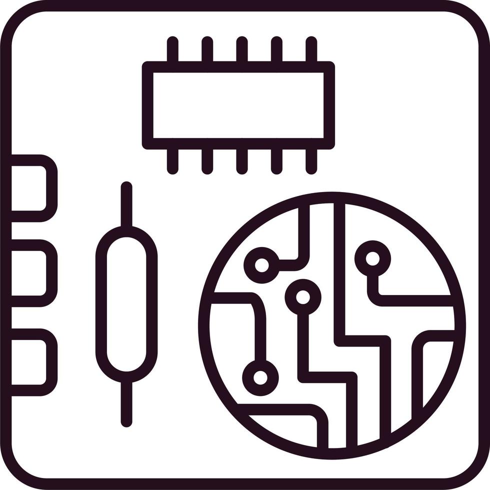 icono de vector de placa pcb