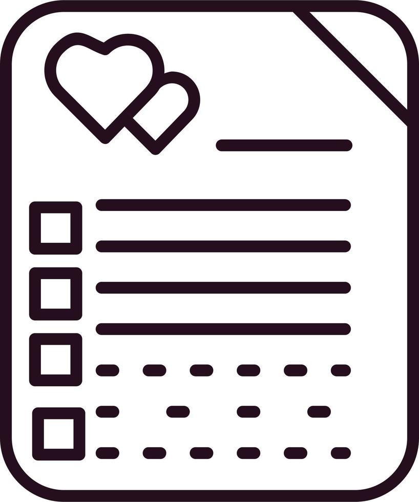 Wedding contract Vector Icon