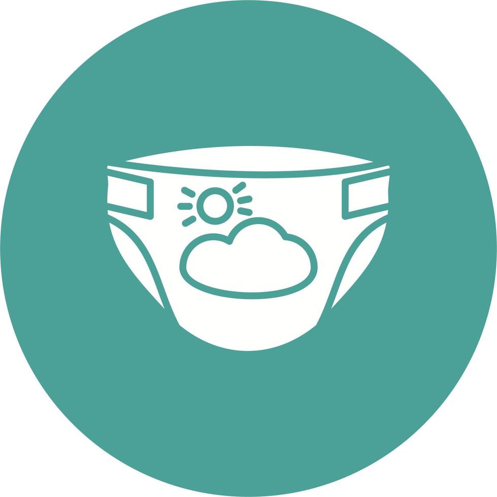 Baby diaper Vector Icon