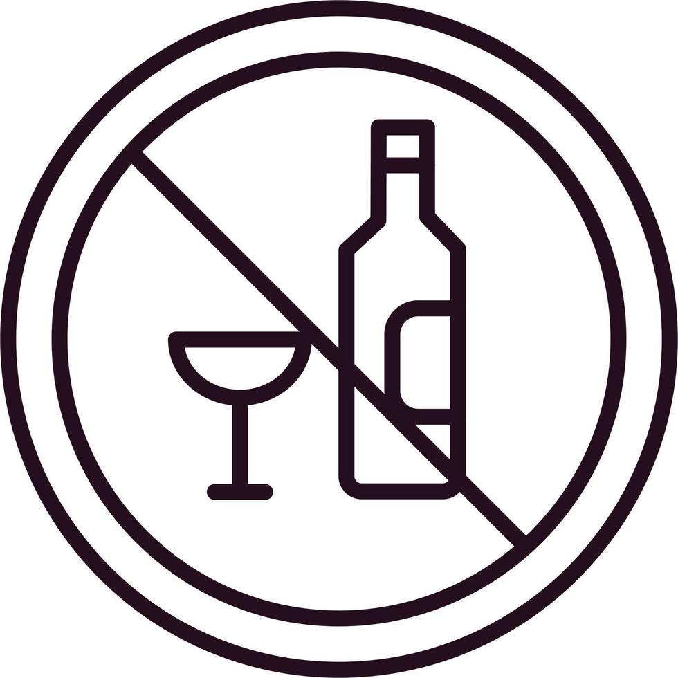 No alcohol Vector Icon