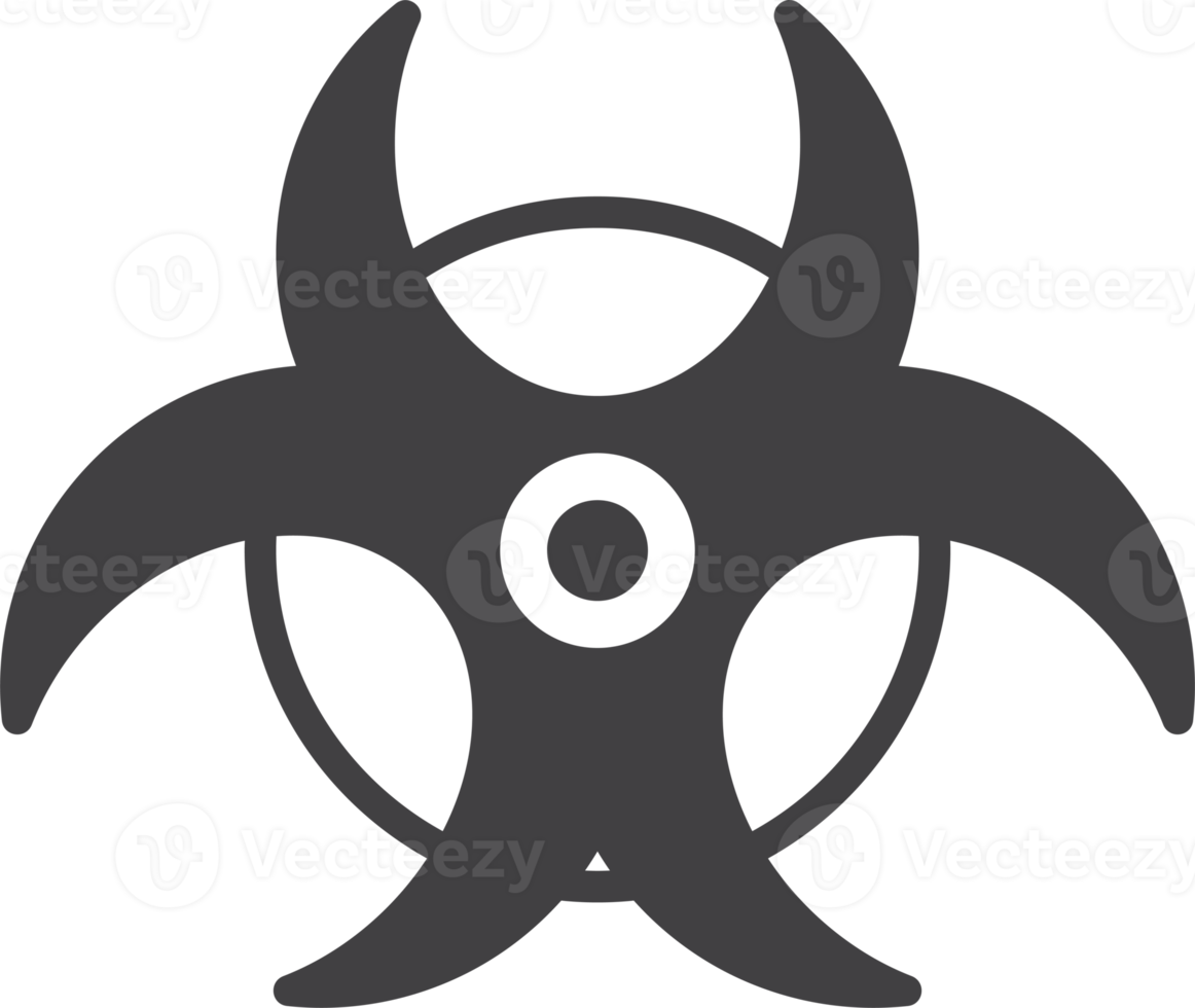 biological weapon symbol illustration in minimal style png