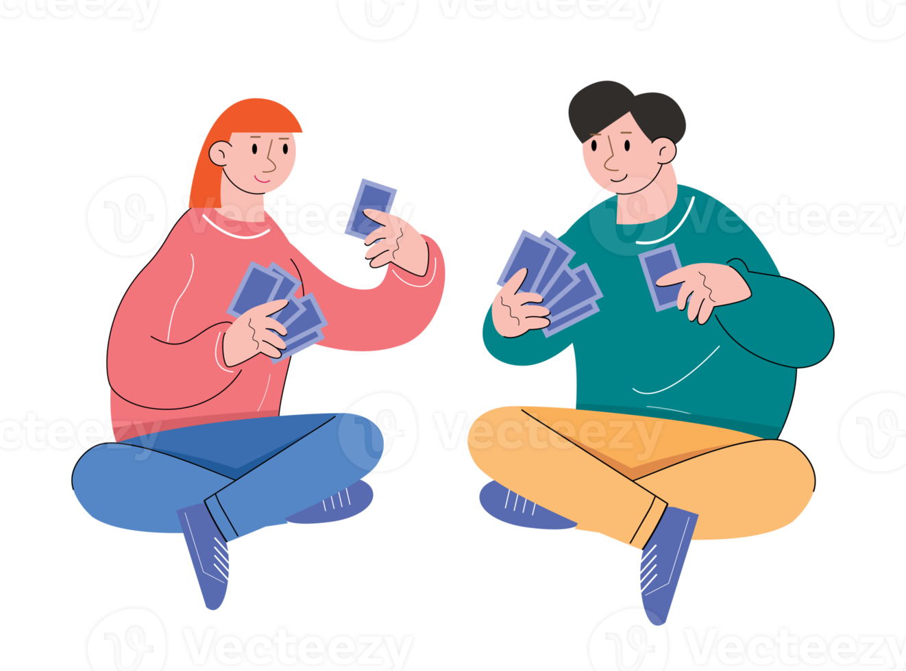 hobby character people playing cards png