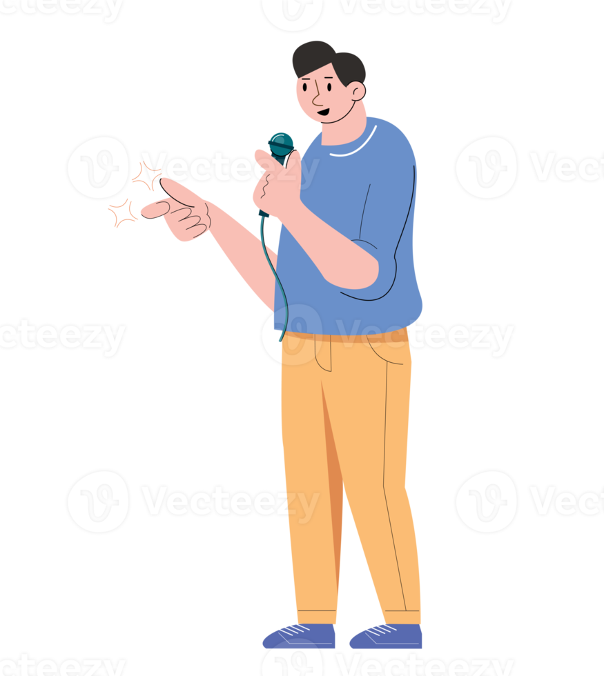 hobby karakter mensen het zingen png