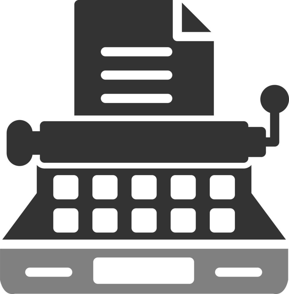 icono de vector de máquina de escribir