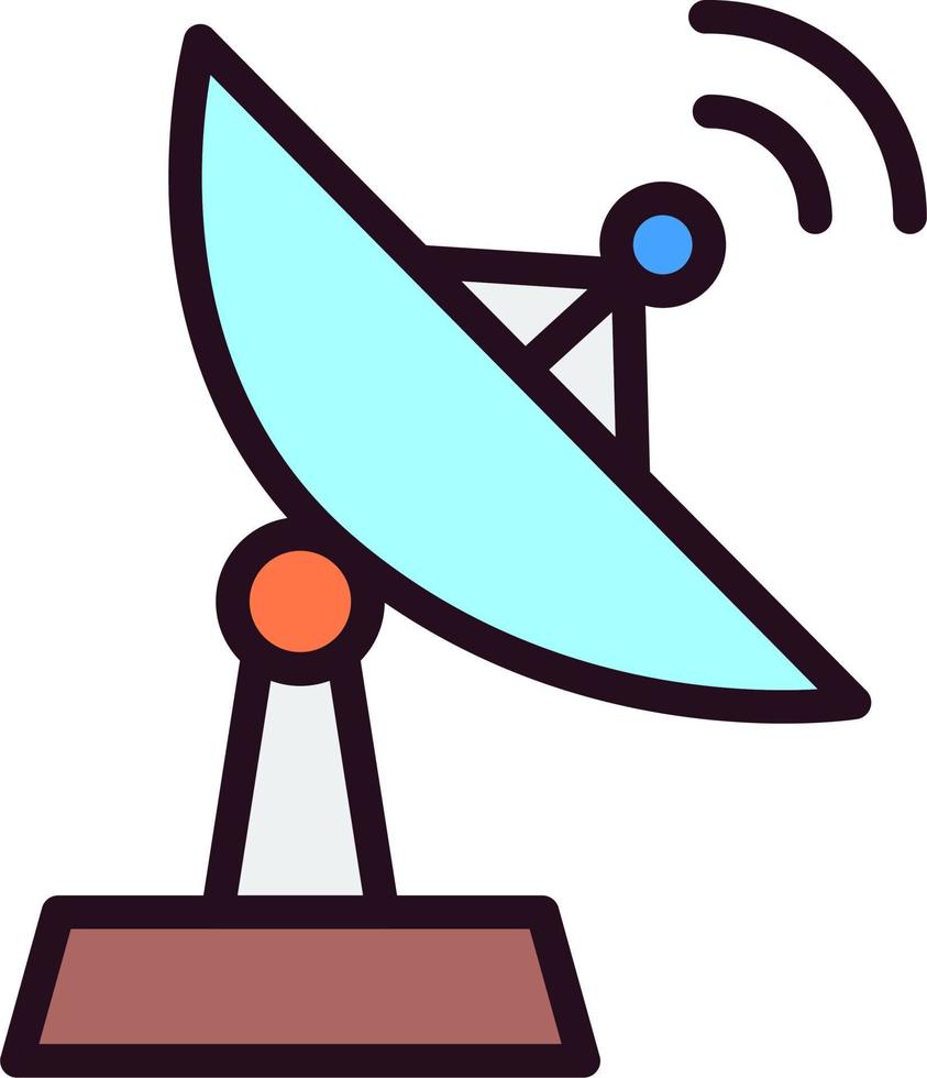 icono de vector de antena parabólica