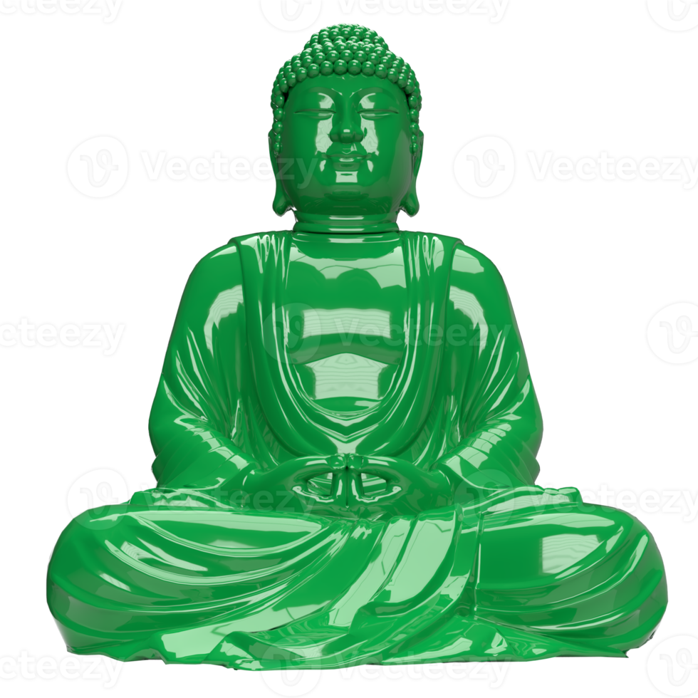 The jade buddha for religious concept 3d rendering png