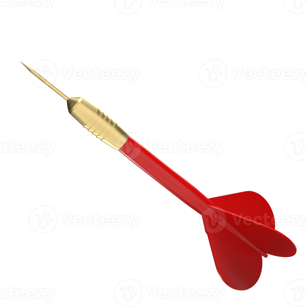 das rot Darts zum Geschäft oder Herausforderung Konzept 3d Rendern png