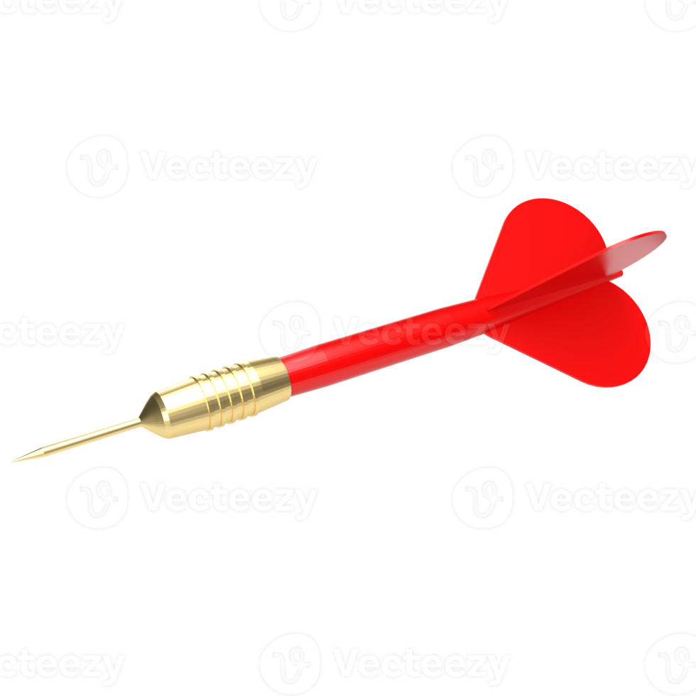 The red darts for business or challenge concept 3d rendering png