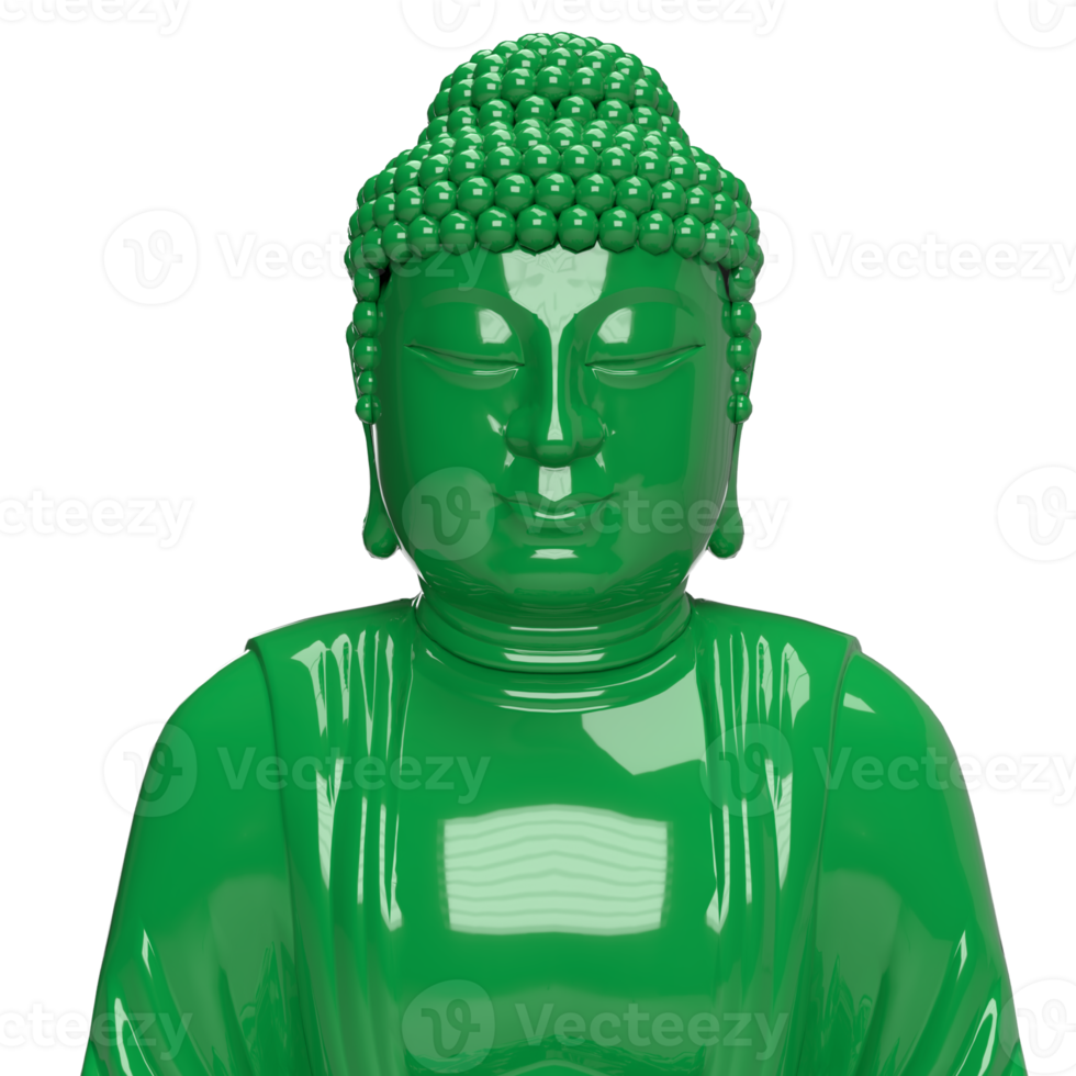 The jade buddha for religious concept 3d rendering png