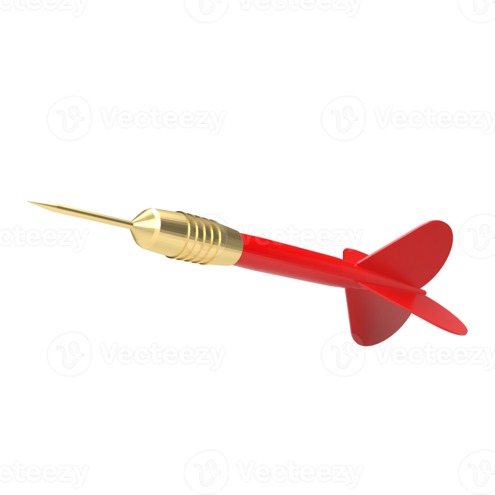 de rood darts voor bedrijf of uitdaging concept 3d renderen png