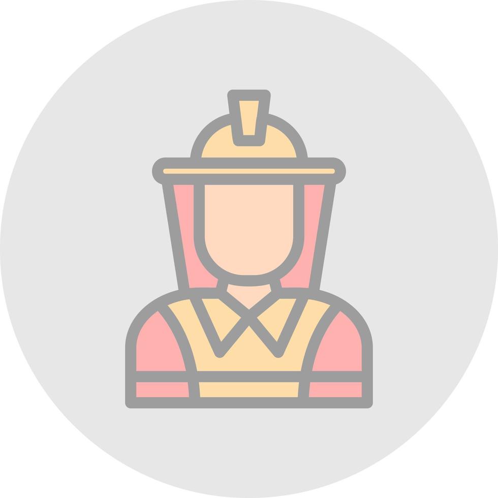 Firefighter Vector Icon Design