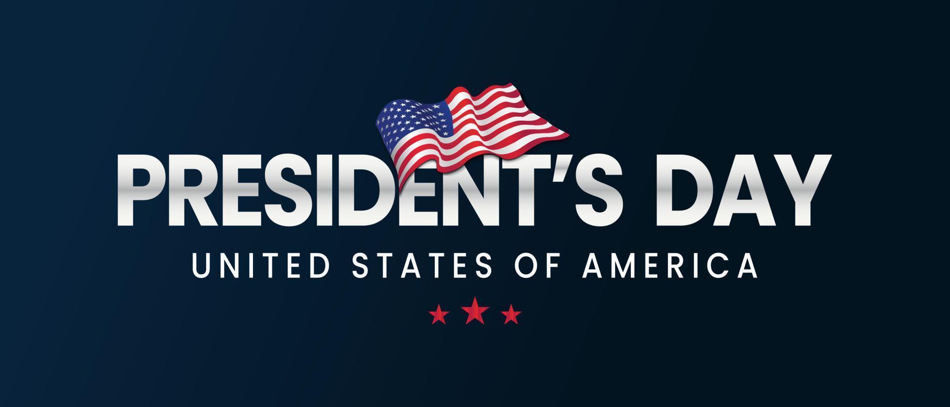 Presidents Day Background Design Suitable for Banner, Poster, Greeting Card. Vector Illustration.