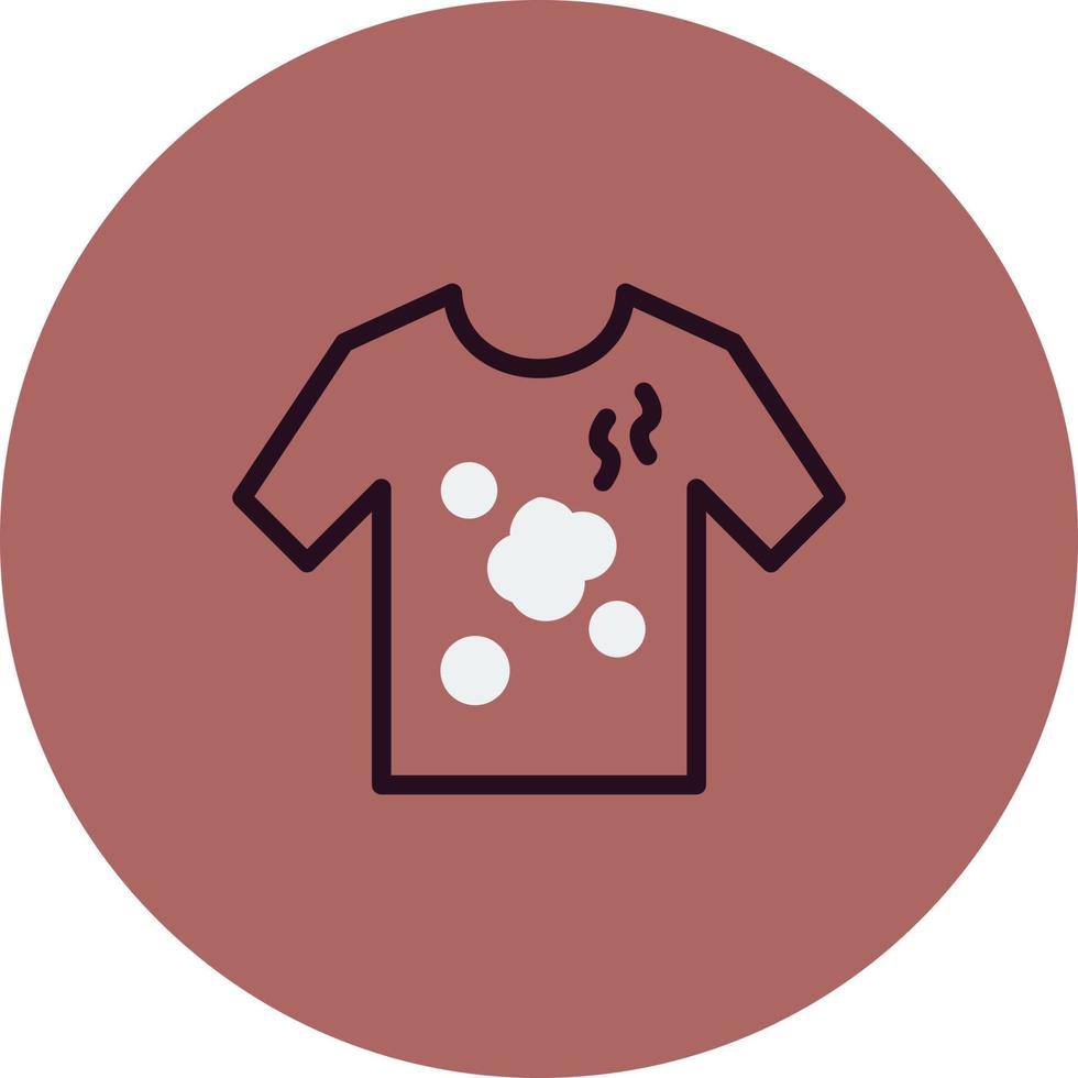 sucio camisa vector icono