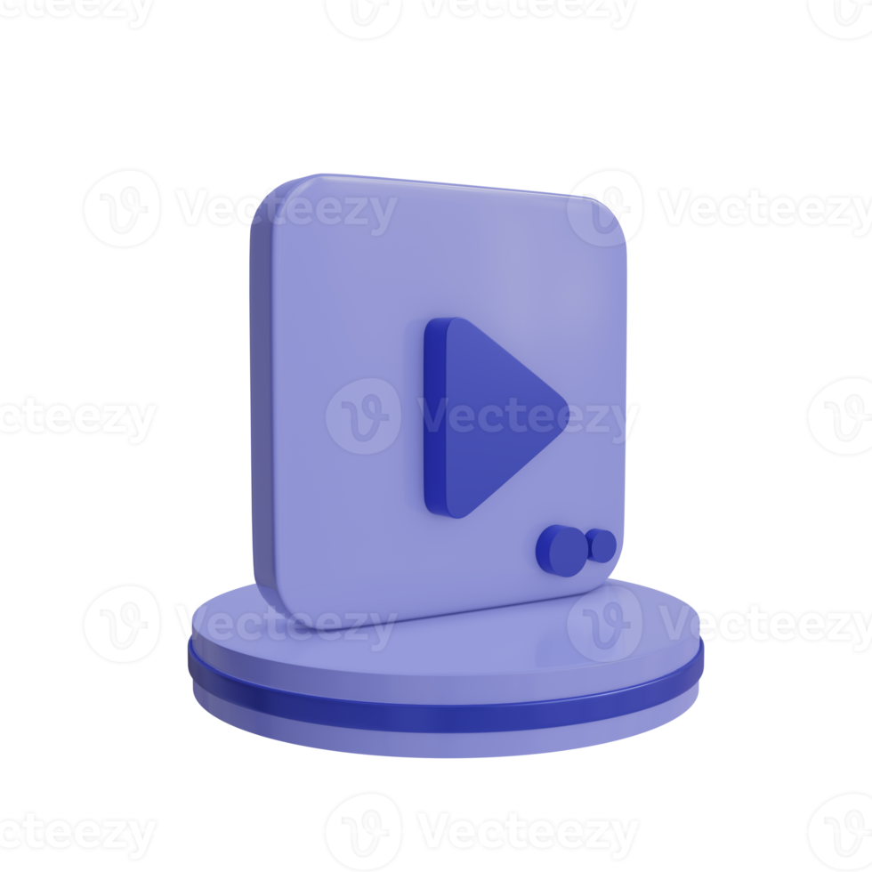 3d vídeo icono png