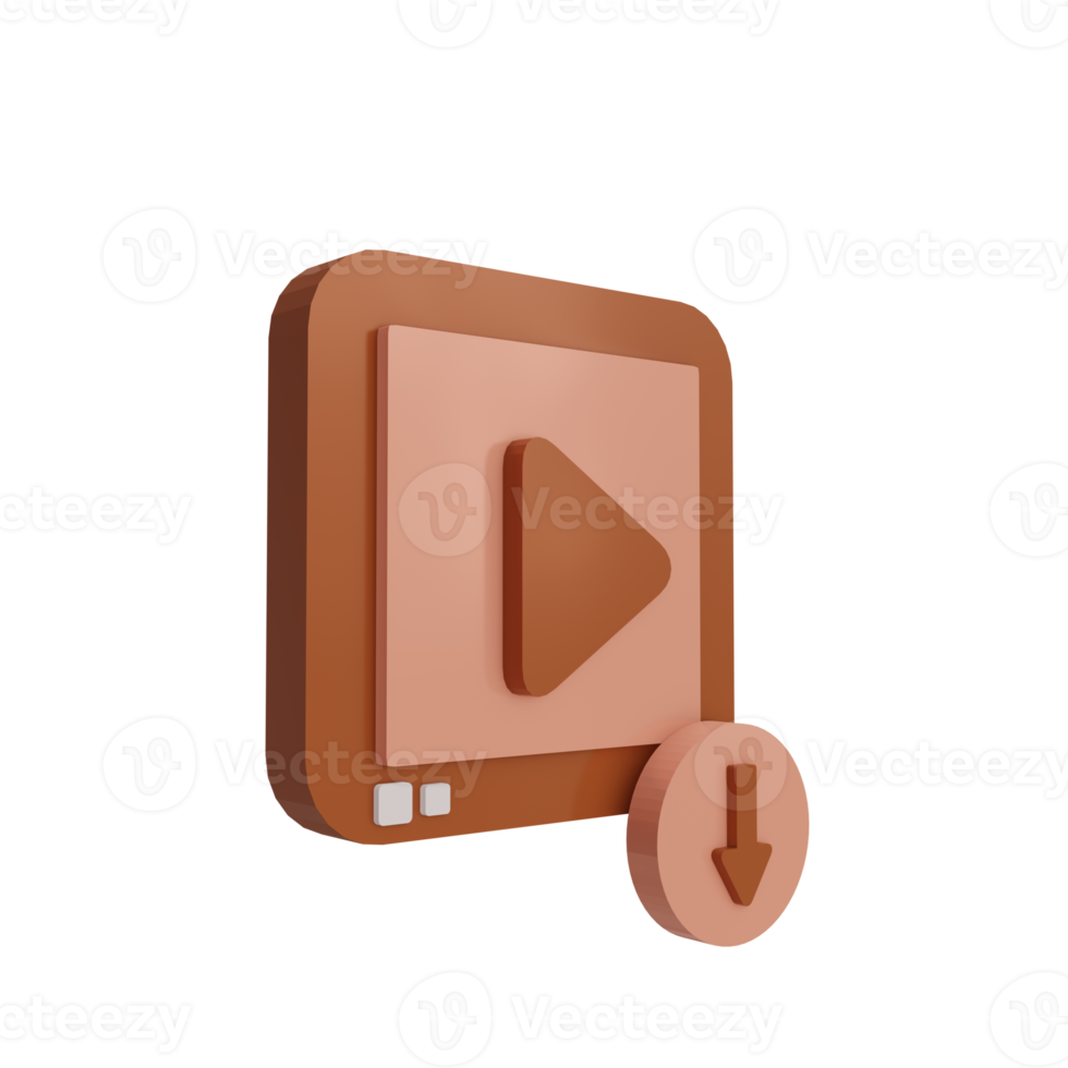 3d vídeo ahorro icono png