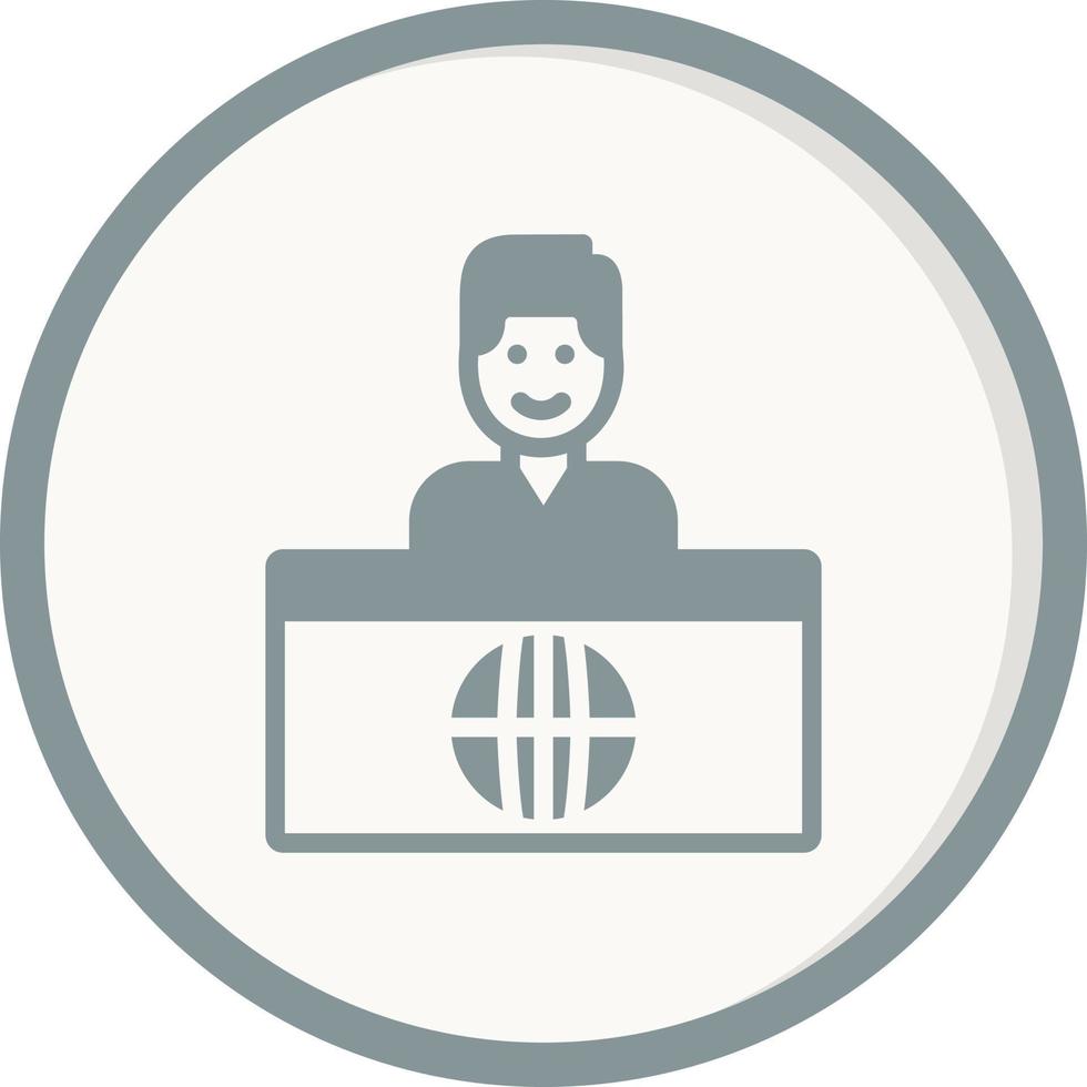 News Anchor Vector Icon