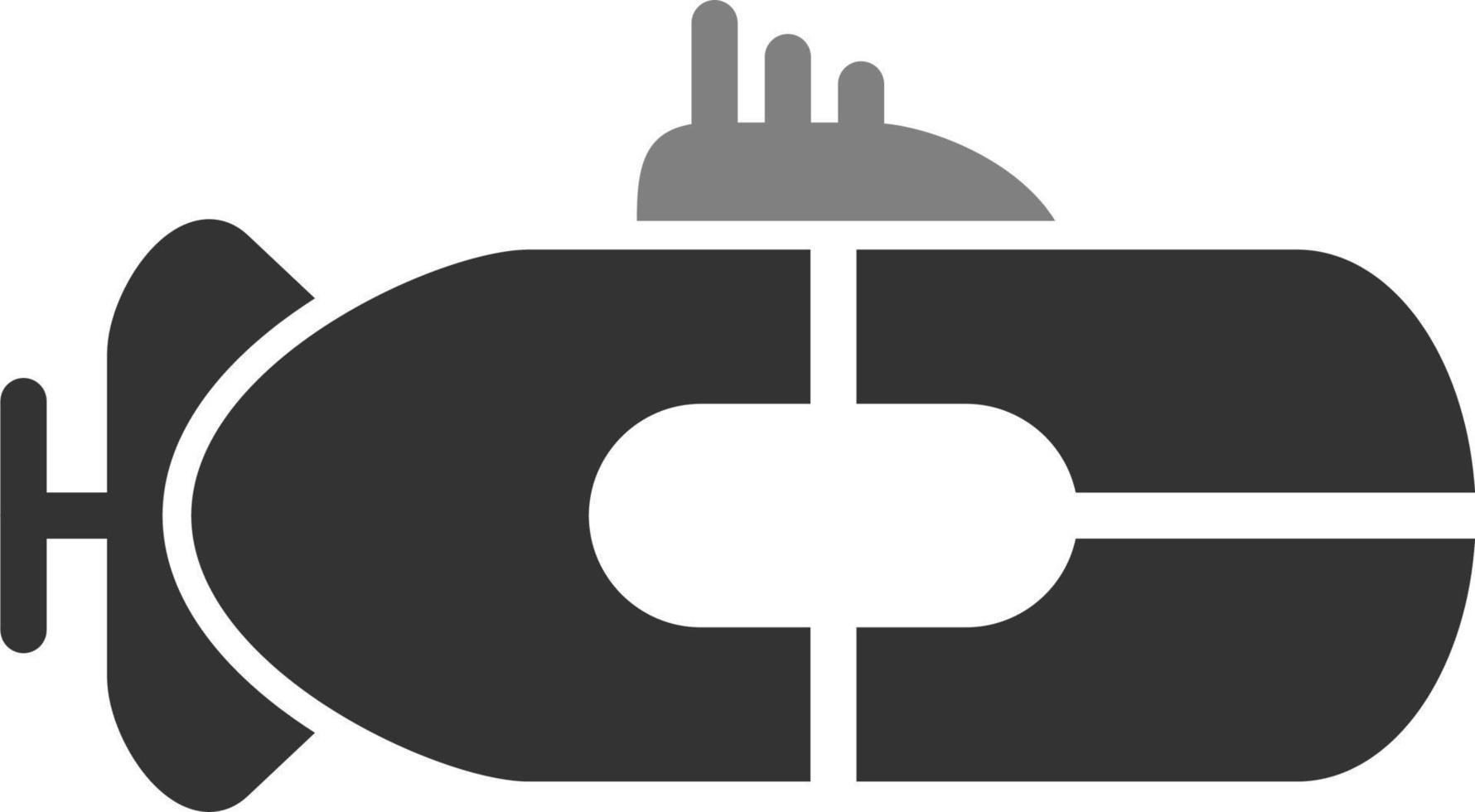 icono de vector submarino