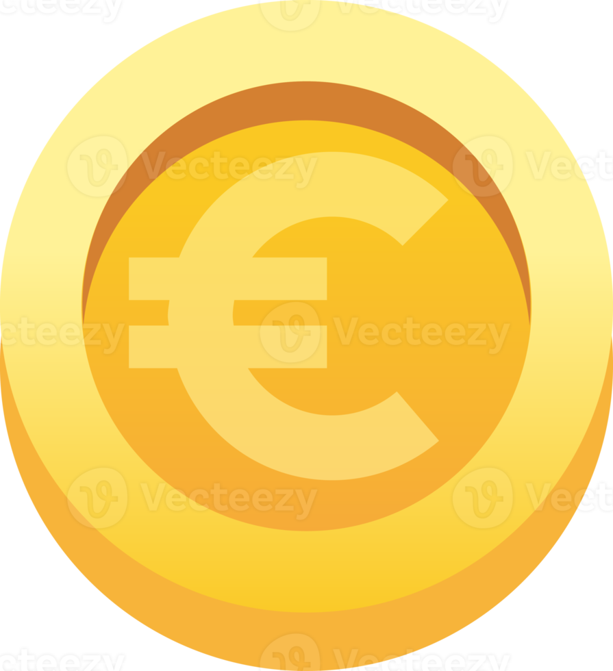 Euro Geld Gold Münze Währung png