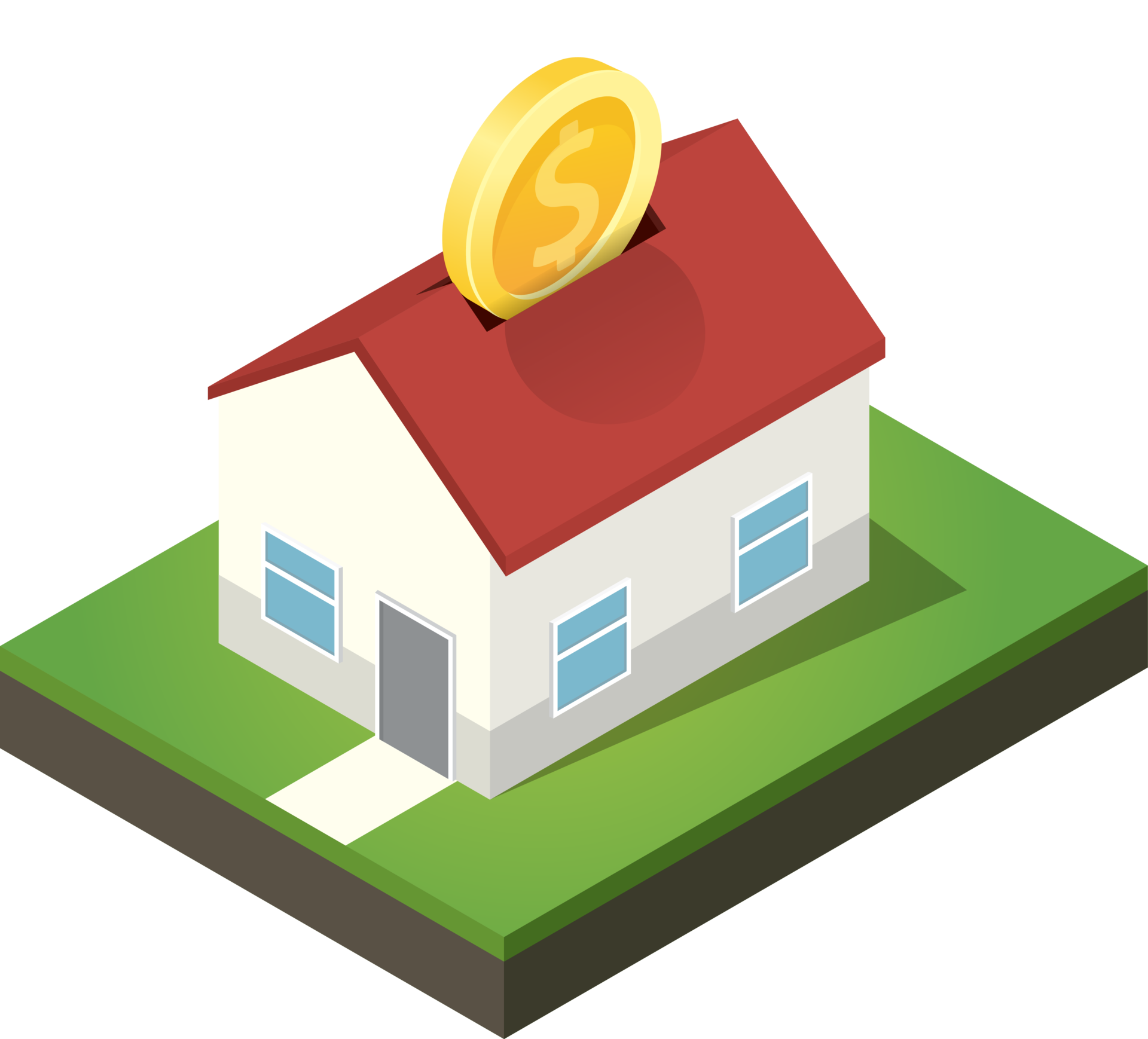 Isometric House With Coin 20008457 PNG isometric-house-with-coin-20008457-png
