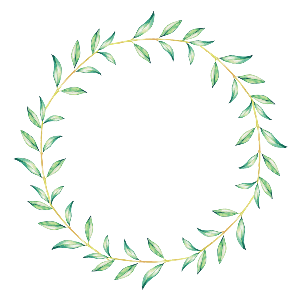 Greenery Wreath in Watercolor png