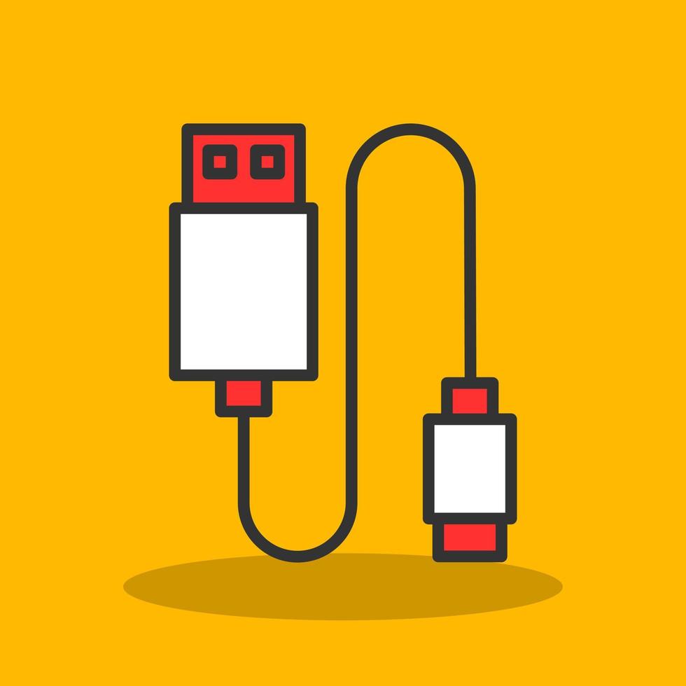 diseño de icono de vector de cable de datos