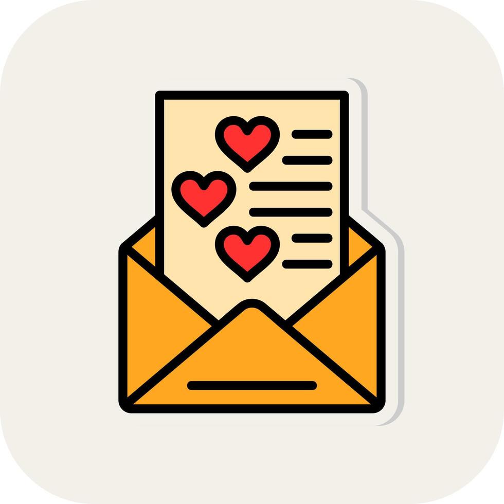 Love Letter Vector Icon Design