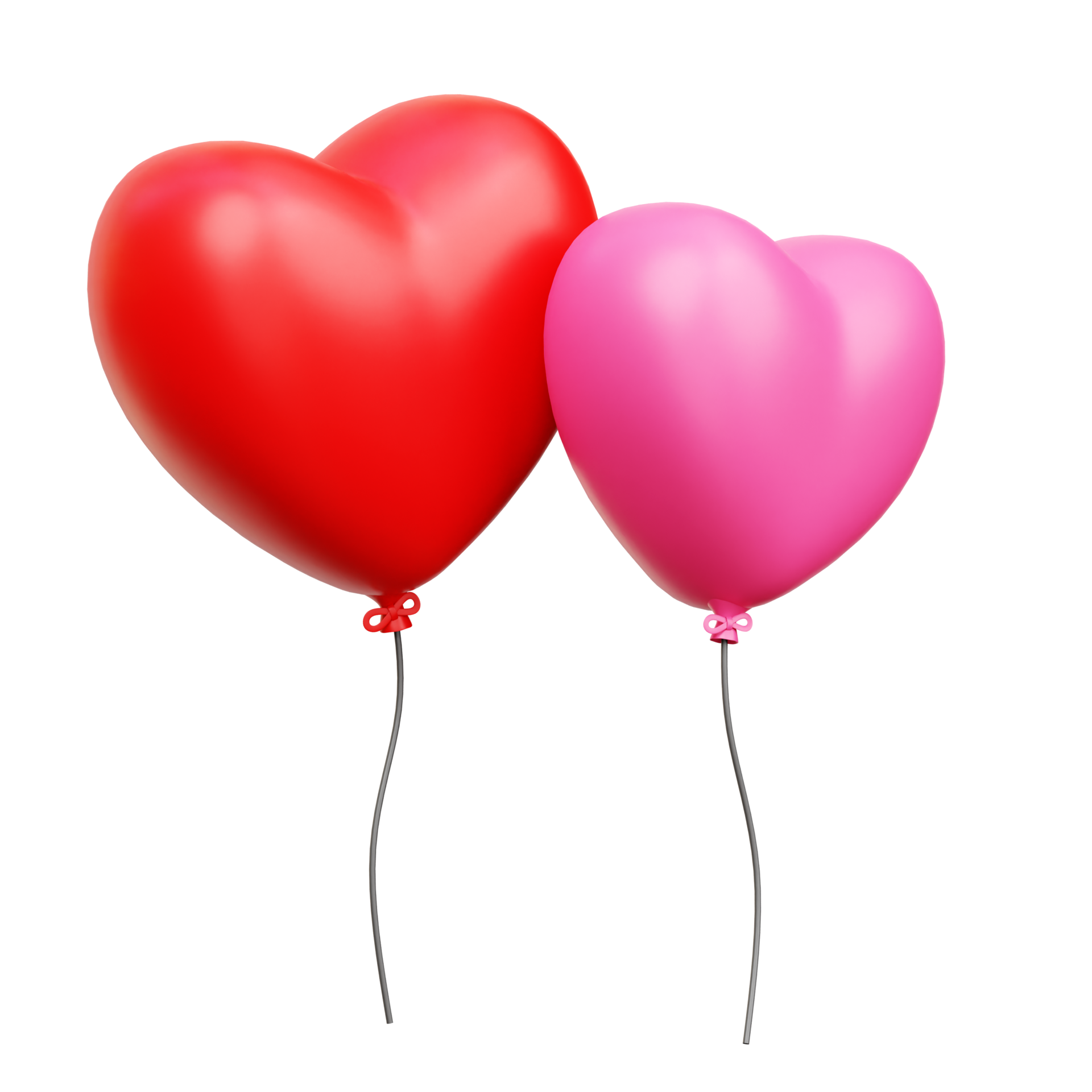 3d Love heart balloon, Valentine 3d Illustration 20008607 PNG