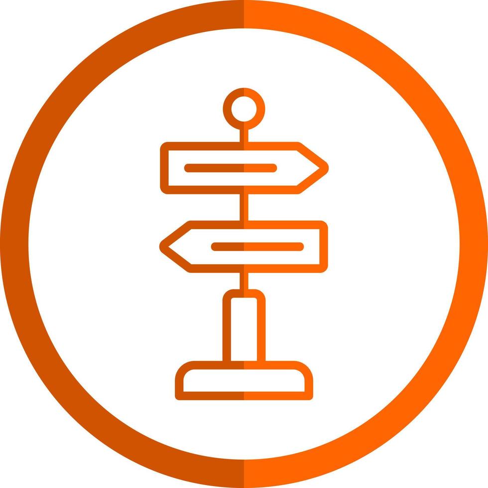 Directional Sign Vector Icon Design