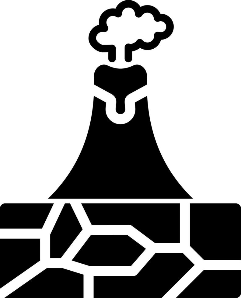 icono de vector de volcán