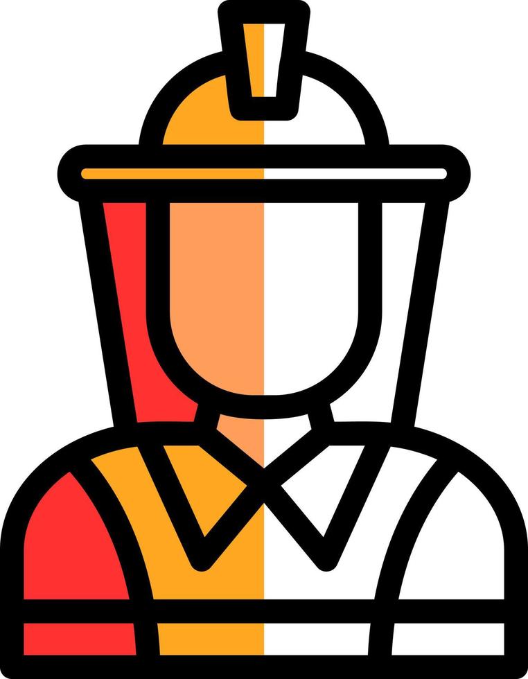 Firefighter Vector Icon Design