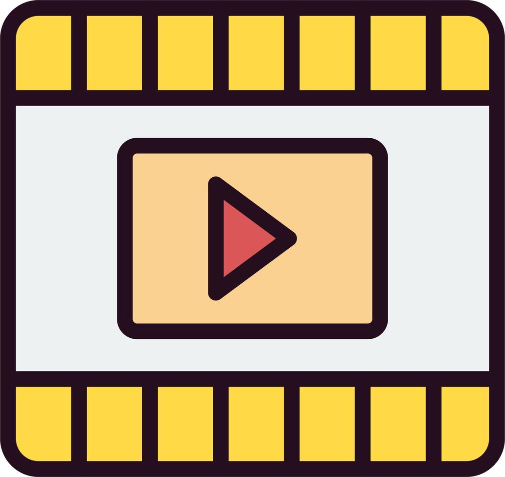 icono de vector de reproductor de video