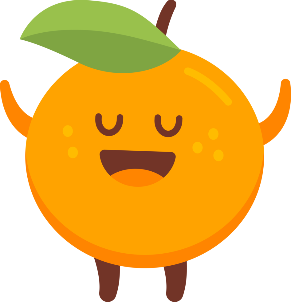 personnage de dessin animé orange png